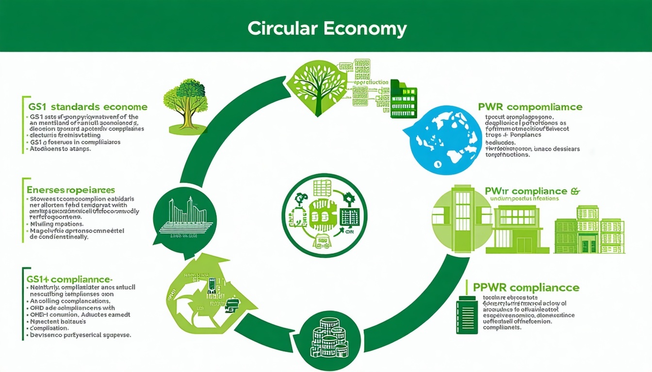 An infographic showing the circular economy proces